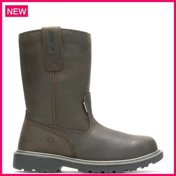 Men's Waterproof Steel Toe Work Boots 10 Slip Resistant Industrial
